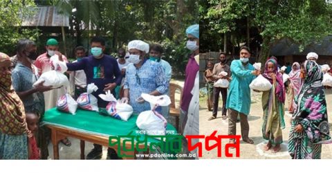 দরিদ্রদের পাশে খাদ্য সহায়তা নিয়ে সাংবাদিক শাখাওয়াত হোসেন শিমুল